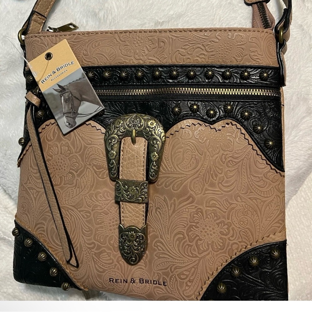 REIN & BRIDLE WESTERN CROSS BODY PURSE NEW-Vintage Look